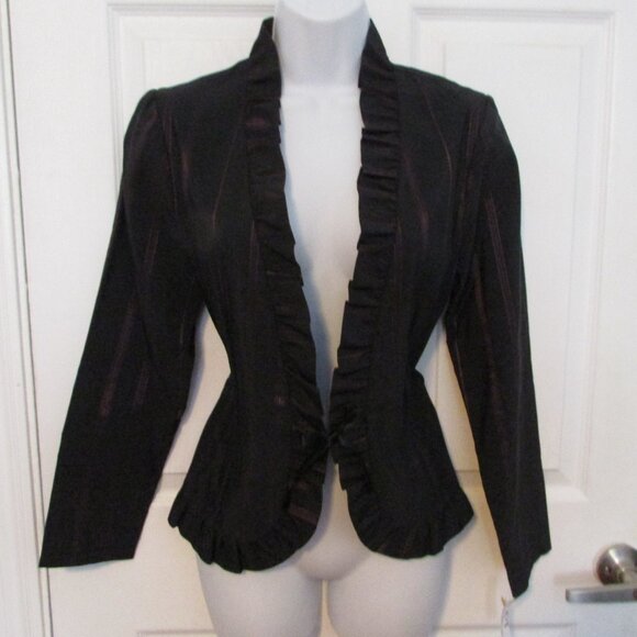 MARIKA Paris Striped Taffeta Jacket - EUR 40 / US 8 - Picture 8 of 9
